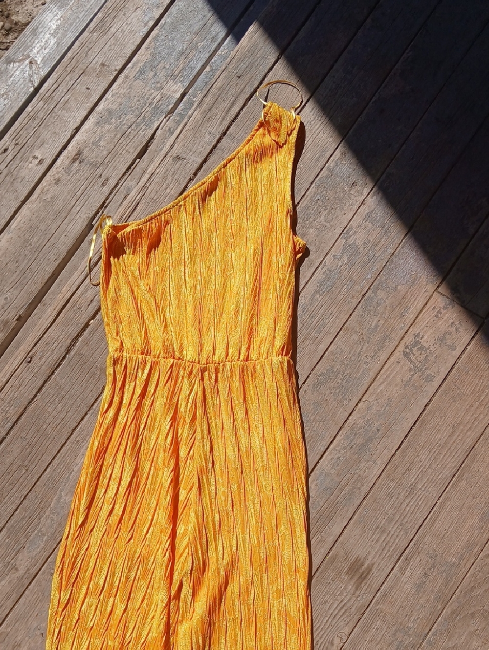 NWT Zara One-Shoulder Wide-Leg Jumpsuit in Bright Orange Floral Size Med. 🌏🌏 - Picture 3 of 8